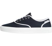 Tommy Hilfiger Men Th Vulc Cup FM0FM05874 Long Lace Canvas Low Top, Bleu, 7