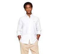 Tommy Hilfiger Men's Heritage Oxford Solid Regular Long Sleeve Shirts,Opthic White 3X-Large