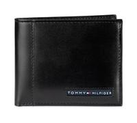 Tommy Hilfiger Men's Leather Cambridge Passcase Wallet With Removable Card Case,Black,
