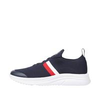 Tommy Hilfiger Men's Modern Runner Knit Stripes Ess Fm0fm04798 Sneaker, Blue Desert Sky, 40 EU