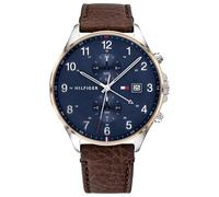 Tommy Hilfiger Mens Multi-Cadrans Quartz Montre avec Bracelet en Cuir 1791712