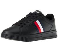 Tommy Hilfiger Men's Supercup LTH Stripes Ess Fm0fm04895 Cupsole Sneaker, Black, 40 EU
