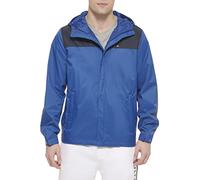 Tommy Hilfiger Men's Waterproof Breathable Hooded Jacket, Navy/Ocean Blue, XL