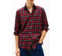 Tommy Hilfiger Mercerized Tartan Regular Fit Shirt Regatta Red Taille: XL | Casual chemises Outlet | Homme | Rouge