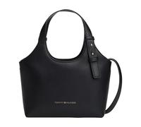 Tommy Hilfiger - Metallic Logo Pebbled Mini Tote - Femme - Sacs - Noir - Taille: ONE Size
