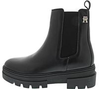 Tommy Hilfiger Mid Boot Femme Bottes Monochromatic Chelsea Boot Bottines, Noir (Black), 41 EU