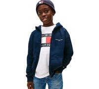 Tommy Hilfiger Mini Corp Zip Through Hoodie Ks0ks00726 Sweat à Capuche zippé, Blue (Dark Night Navy), 6 Years Mixte