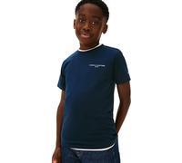 Tommy Hilfiger Mini Corp T-Shirt Ks0ks00661 S/S, Blue (Dark Night Navy), 12 Ans Mixte