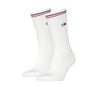 Tommy Hilfiger Crew Chaussettes, Blanc, 35/38 (Lot de 2) Unisexe