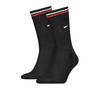 Tommy Hilfiger Mixte Crew Chaussettes, Noir, 35-38 EU