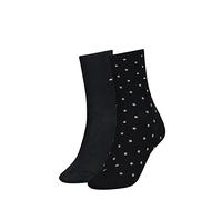 Tommy Hilfiger Mixte Enfant Tommy Hilfiger Dot Women's Socks (2 Pack) chaussettes Not Applicable, Noir, 31/34
