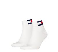 Tommy Hilfiger Quarter Chaussettes, Blanc, 35/38 (Lot de 2) Unisexe