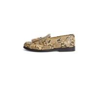 TOMMY HILFIGER Mocassin 'Snake Print Tassel' beige / noir, Taille 38