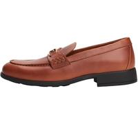 Tommy Hilfiger Mocassins Femme Logo Leather Loafer en Cuir, Marron (Cinnamon Bark), 39