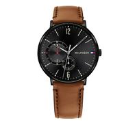 Tommy Hilfiger Montre Analogique Multifunction à Quartz pour Homme avec Bracelet en Cuir Marron - 1791510