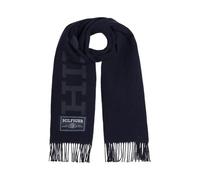 Tommy Hilfiger Monotype Écharpe en laine, bleu marine, bleu, taille unique