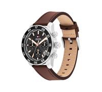 TOMMY HILFIGER Montre à affichage analogique '85' marron / noir / argent, Taille One Size