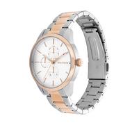 TOMMY HILFIGER Montre à affichage analogique 'CAMILLE' or / argent / blanc, Taille One Size