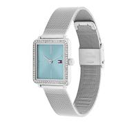 TOMMY HILFIGER Montre à affichage analogique 'TEA TANK' bleu clair / argent, Taille One Size