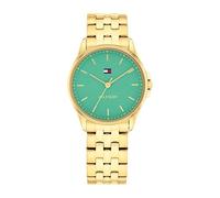 Tommy Hilfiger Montre à Mouvement à Quartz Trois Aiguilles pour Femme avec Bracelet en Acier Inoxydable de Couleur Dorée - 1782774
