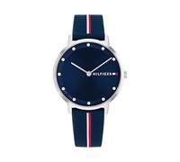 Tommy Hilfiger Montre À Mouvement Quartz Deux Aiguilles pour Femme avec Bracelet en Silicone Bleu - 1782736
