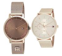 Tommy Hilfiger Montre Analogique à Quartz pour Femme avec Bracelet milanais & Montre Analogique Multifunction à Quartz pour Femme avec Bracelet milanais en Acier Inoxydable Couleur Or Rose - 1781944