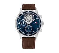 Tommy Hilfiger Montre Analogique Multifonction à Quartz pour Homme avec sous-Cadran Squelette et Bracelet en Acier Inoxydable ou en Cuir