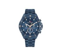 Tommy Hilfiger Montre Analogique Multifunction à Quartz pour Femme avec Bracelet en Acier Inoxydable Bleu - 1782743
