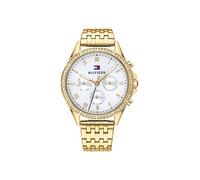 Tommy Hilfiger Montre Analogique Multifunction à Quartz pour Femme avec Bracelet en Acier Inoxydable de Couleur Dorée - 1782142