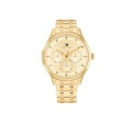 Tommy Hilfiger Montre Analogique Multifunction à Quartz pour Femme avec Bracelet en Acier Inoxydable de Couleur Dorée - 1782751