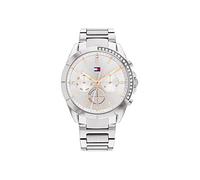 Tommy Hilfiger Montre Analogique Multifunction à Quartz pour Femme avec Bracelet en Acier Inoxydable Argenté - 1782384