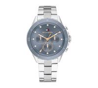 Tommy Hilfiger Montre Analogique Multifunction à Quartz pour Femme avec Bracelets en Acier Inoxydable, Blue