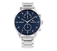 Tommy Hilfiger Montre Analogique Multifunction à Quartz pour Homme avec Bracelet en Acier Inoxydable Argenté - 1791575