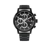 Tommy Hilfiger Montre Analogique Multifunction à Quartz pour Homme avec Bracelet en Acier Inoxydable Noir - 1792217