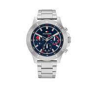 Tommy Hilfiger Montre Analogique Multifunction à Quartz pour Homme avec Bracelet en Acier Inoxydable Argenté - 1792113