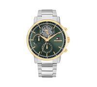 Tommy Hilfiger Montre Analogique Multifunction à Quartz pour Homme avec Bracelet en Acier Inoxydable Argenté - 1710735