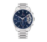 Tommy Hilfiger Montre Analogique Multifunction à Quartz pour Homme avec Bracelet en Acier Inoxydable Argenté - 1710448
