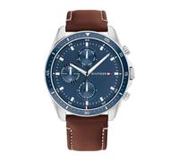 Tommy Hilfiger Montre Analogique Multifunction à Quartz pour Homme avec Bracelet en Acier Inoxydable et en Piel