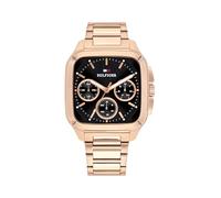 Tommy Hilfiger Montre Analogique Multifunction à Quartz pour Homme avec Bracelet en Acier Inoxydable de Couleur Or Rose - 1792224