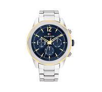 Tommy Hilfiger Montre Analogique Multifunction à Quartz pour Homme avec Bracelet en Acier Inoxydable Argenté - 1792059