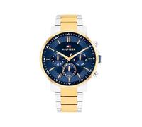 Tommy Hilfiger Montre Analogique Multifunction à Quartz pour Homme avec Bracelet en Acier Inoxydable de Couleur Dorée - 1710710