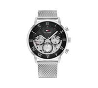 Tommy Hilfiger Montre Analogique Multifunction à Quartz pour Homme avec Bracelet en Acier Inoxydable Argenté - 1710708