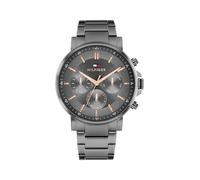 Tommy Hilfiger Montre Analogique Multifunction à Quartz pour Homme avec Bracelet en Acier Inoxydable Gris - 1710711
