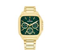 Tommy Hilfiger Montre Analogique Multifunction à Quartz pour Homme avec Bracelet en Acier Inoxydable de Couleur Dorée - 1792223
