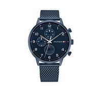 Tommy Hilfiger Montre Analogique Multifunction à Quartz pour homme avec Bracelet en Acier Inoxydable ou cuir