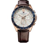 Tommy Hilfiger Montre Analogique Multifunction à Quartz pour Homme avec Bracelet en Cuir Marron - 1791118