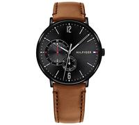 Tommy Hilfiger Montre Analogique Multifunction à Quartz pour Homme avec Bracelet en Cuir Marron - 1791510