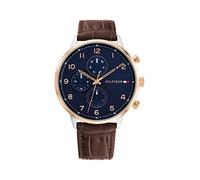 Tommy Hilfiger Montre Analogique Multifunction à Quartz pour Homme avec Bracelet en Cuir Marron - 1791987