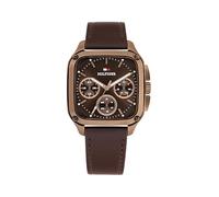 Tommy Hilfiger Montre Analogique Multifunction à Quartz pour Homme avec Bracelet en Cuir Marron - 1792221