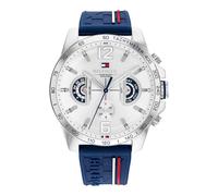 Tommy Hilfiger Montre Analogique Multifunction à Quartz pour Homme avec Bracelet en Silicone Bleu Marin - 1792239